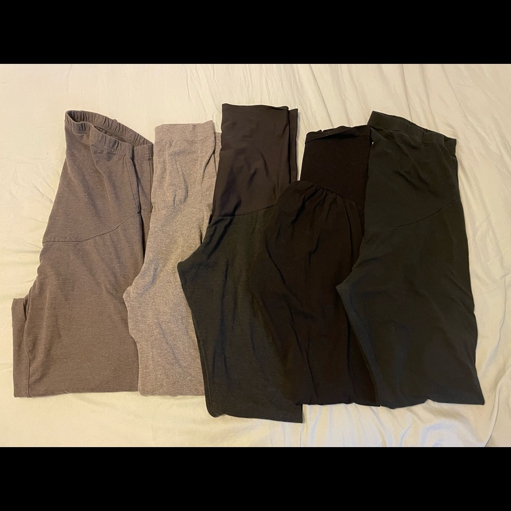 5 pairs of Womens maternity leggings, small
